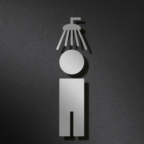 Pittogramma per porte di orientamento - P2001 - PHOS Design GmbH - con porte / in acciaio inossidabile spazzolato / in acciaio inossidabile satinato