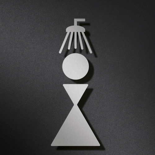 Pittogramma per porte di orientamento - P2101 - PHOS Design GmbH - con porte / in acciaio inossidabile spazzolato / in acciaio inossidabile satinato