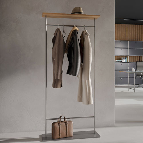 Appendiabiti contemporaneo - GST2-Eiche - PHOS Design GmbH - in acciaio inossidabile spazzolato / in rovere / professionale