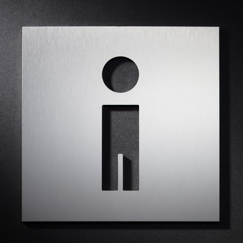 Pittogramma per porte di orientamento - PS0301 - PHOS Design GmbH - con porte / in acciaio inossidabile spazzolato / da incollare