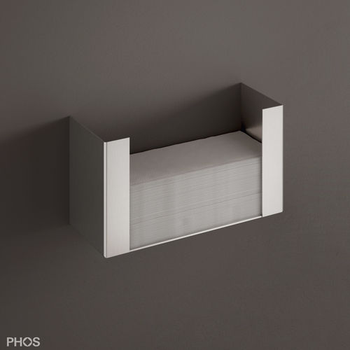 Distributore di salviette da parete - PHA1 - PHOS Design GmbH - in acciaio inossidabile spazzolato / per ufficio / per hotel