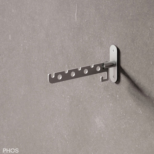 Appendiabiti da parete contemporaneo - KL1 - PHOS Design GmbH - in acciaio inossidabile spazzolato / in acciaio inossidabile lucido / individuale
