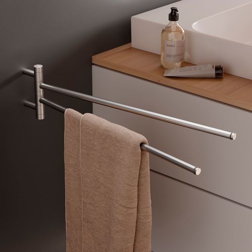 Portasalviette a 2 barre - GHH2 - PHOS Design GmbH - da parete / in acciaio inossidabile / levigato