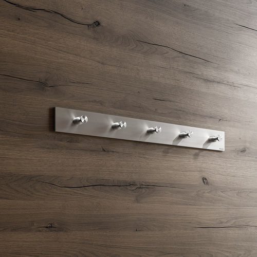 Appendiabiti da parete contemporaneo - HL5 - PHOS Design GmbH - in acciaio inossidabile spazzolato / multiplo / professionale