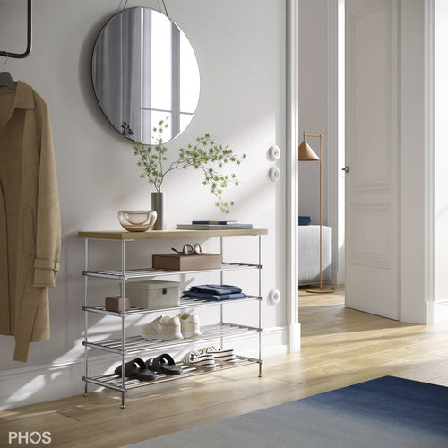 Credenza design minimalista - SBS800-4-EICHE - PHOS Design GmbH - in acciaio / in acciaio inossidabile / in legno massiccio