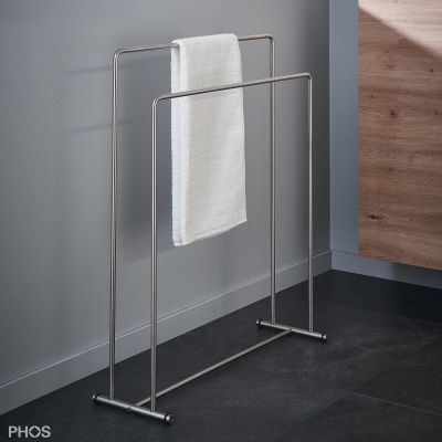 Portasalviette a barre - HTB2K - PHOS Design GmbH - da terra / in acciaio inossidabile