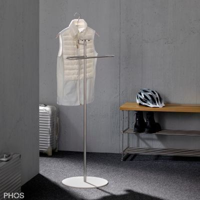 Servo muto a pavimento - GSDSB: Stainless Steel Valet Stand With Round Base (colors available) – SILENT BERT and SILENT BILL - PHOS Design GmbH - in acciaio inossidabile / contemporaneo