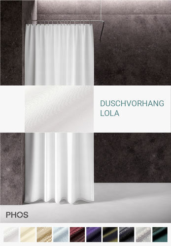 Tenda da doccia bianca - DV-LOLA200-070 - PHOS Design GmbH - grigia / colore personalizzabile / beige