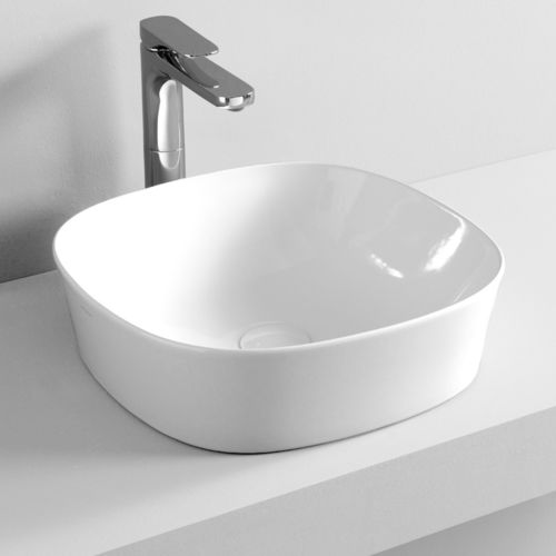 Lavabo da appoggio - GHOST  - ART CERAM - in ceramica / lucido / quadrato