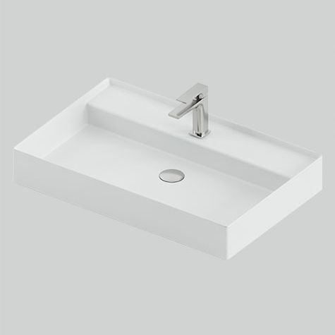 Lavabo da appoggio - SCALINO  - ART CERAM - in ceramica / lucido / finitura opaca
