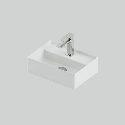 Lavandino sospeso - SCALINO - ART CERAM - rettangolare / in ceramica