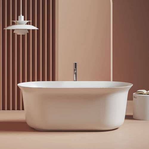 Vasca da bagno ovale - PETITE - ART CERAM - ad isola / per ambiente abitativo / in LivingTec®