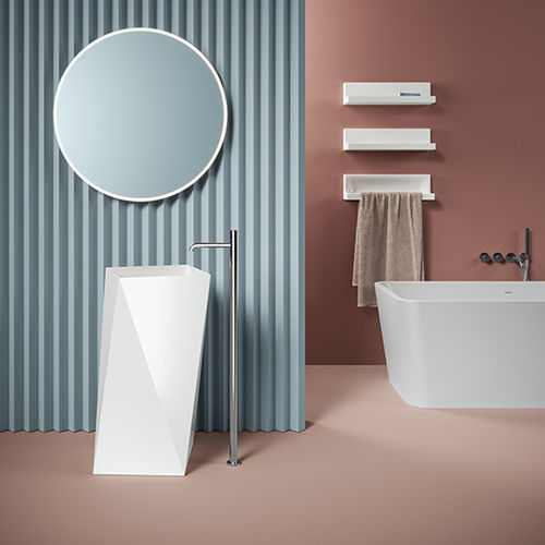 Lavabo autoportante - SHARP  - ART CERAM - in ceramica / lucido / quadrato