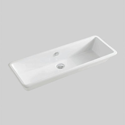 Lavabo sottopiano - GEA90  - ART CERAM - in ceramica / rettangolare / senza foro
