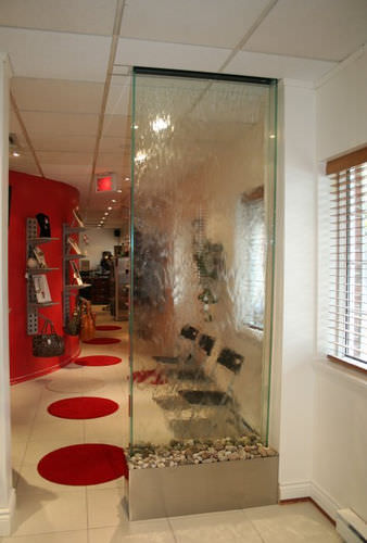 Muro d'acqua autoportante - SALON DE COIFFURE - Espace d'eau France - in vetro