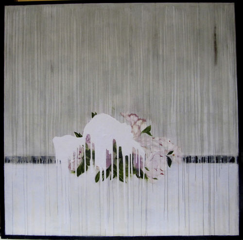 Quadro pittura a olio - FRAGMENT 17 - ICI ET LA - misto / astratto / floreale