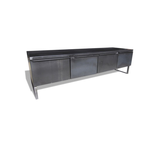 Credenza in stile industriale THE BLACK BOX ICI ET LA in acciaio / su misura / per uso