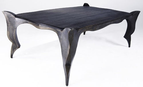 Tavolo design nuovo barocco - GOTHIC - ICI ET LA - in rovere / in vetro / con supporto in lamiera di acciaio