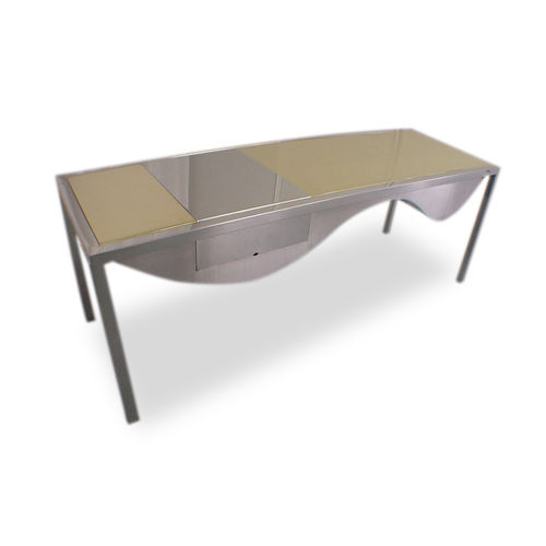 Scrivania design nuovo barocco - ORO INCA  - ICI ET LA - in ottone / in acciaio inossidabile lucido / su misura