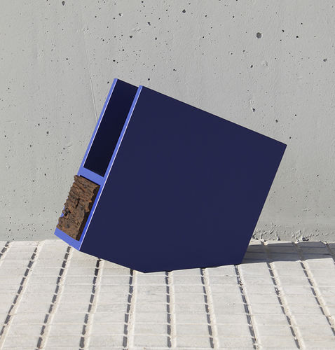 Portariviste contemporaneo - M BLUE - ICI ET LA - per uso residenziale / in MDF laccato / blu