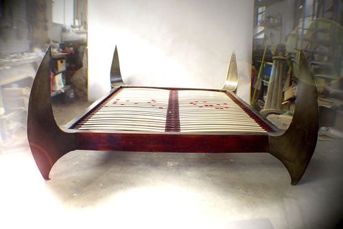 Letto matrimoniale - SLEEP SAFELY  - ICI ET LA - design nuovo barocco / su misura / in legno massiccio