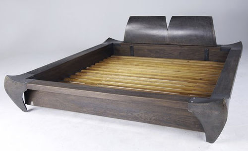 Letto matrimoniale - OAK FRAME - ICI ET LA - design originale / con testiera / su misura