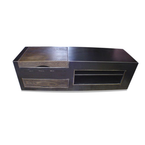 Credenza in stile industriale - BLACK MUEBLE  - ICI ET LA - in rovere / in ferro / in lamiera d'acciaio