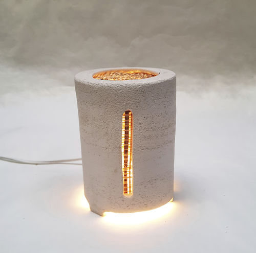 Lampada da tavolo - RAFIA 01 - ICI ET LA - in ceramica / in fibra naturale / contemporanea