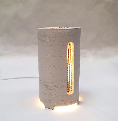 Lampada da tavolo - RAFIA 02 - ICI ET LA - in ceramica / in fibra naturale / contemporanea