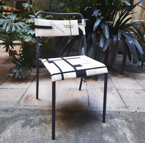 Sedia contemporanea - BW - ICI ET LA - da interno / in corda / con supporto in metallo laccato