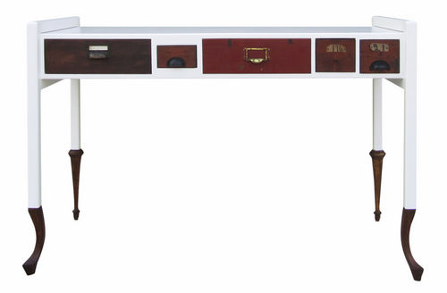 Scrivania design originale - 21  - ICI ET LA - in rovere / in legno laccato / con 4 gambe