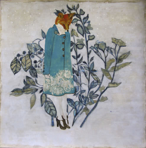 Quadro pittura a olio - DUNST FOX - ICI ET LA - misto