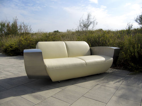 Divano design originale - EASY ONE XL_Deep seated - ICI ET LA - da esterno / in pelle / su misura