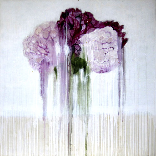 Quadro pittura a olio - PINK PEONIES - ICI ET LA - misto / floreale / per hotel