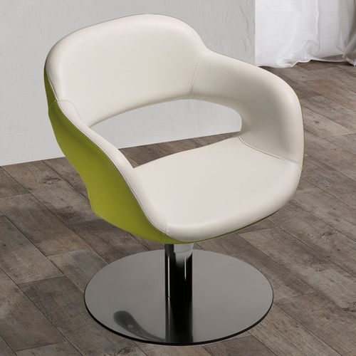 Poltrona da parrucchiere contemporanea - VANESSA - Salon Ambience - in ecopelle / in schiuma di poliuretano / in acciaio