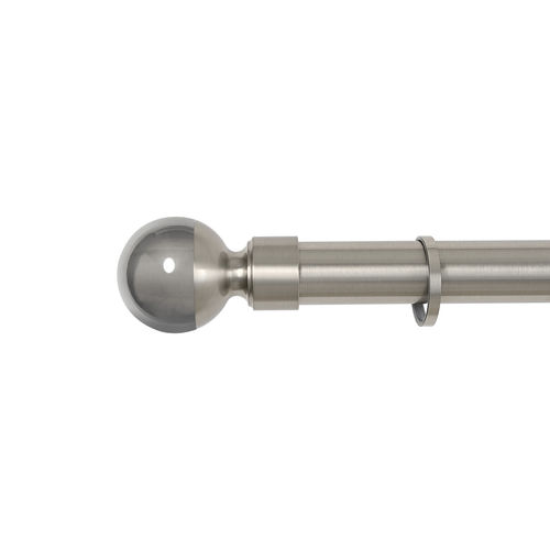 Asta Per Tende Doppia A Due Binari 16 Mm – Cromo Opaco, Kit Completo Con Fissaggi, Lunghezza 140 Cm