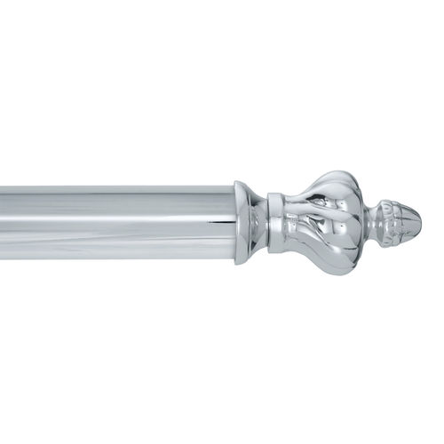 Bastone per tende in ottone cromato - LOUIS XVI-TORSADE  - Houles - con fissaggio murale