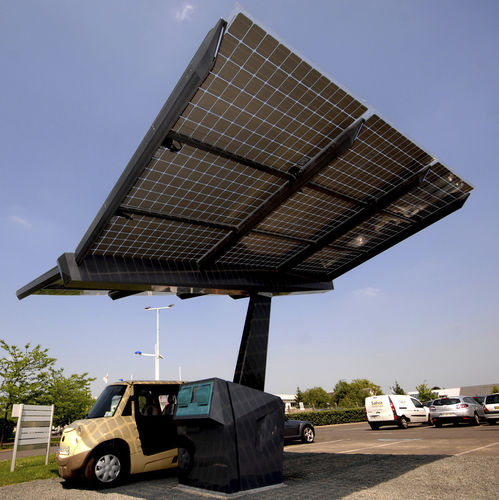 Stazione di ricarica per automobile elettrica - PHOTOVOLTAIC CANOPY - Via Composites - solare