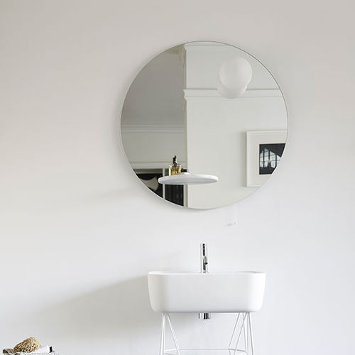 Specchio da bagno a muro - FLOAT - ex.t - contemporaneo / rotondo / in metallo