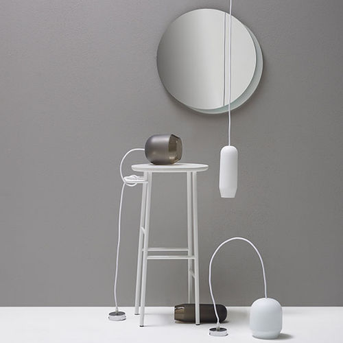 Sgabello contemporaneo - HANG TALL - ex.t - in frassino / con supporto in legno / con poggiapiedi