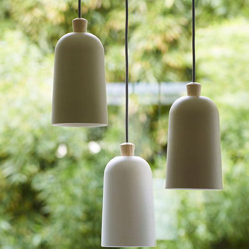 Lampada a sospensione - FUSE SMALL - ex.t - in filo metallico / in legno / in porcellana