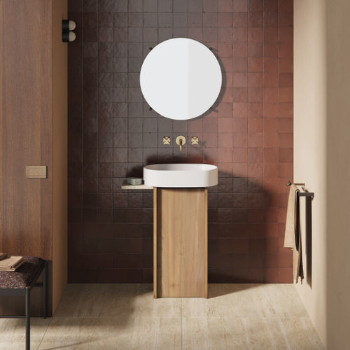 Mobile lavabo da appoggio - Beam - ex.t - in legno / contemporaneo / 1 porta