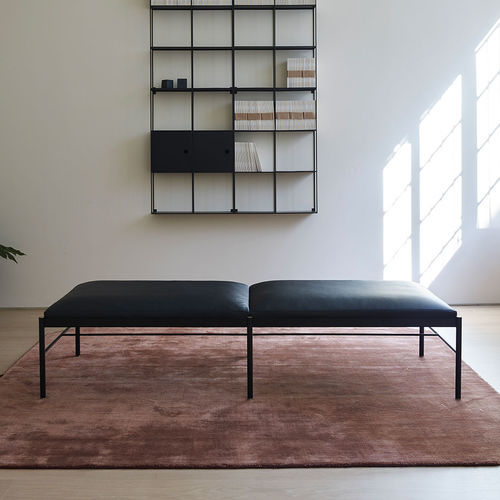 Panca contemporanea - Rest  - ex.t - in pelle / in ottone / senza schienale