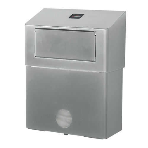 Portarifiuti igienico - HWU 6 E ST - OPHARDT Hygiene-Technik GmbH - da parete / in acciaio inossidabile / con distributore di sacchetti