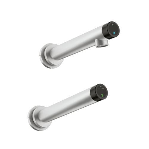 Rubinetto per lavabo - Untouchable Duo - OPHARDT Hygiene-Technik GmbH - da parete / elettronico / in acciaio inossidabile spazzolato