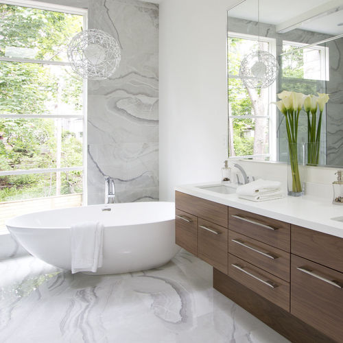 Bagno contemporaneo - CIRRUS - AYA kitchens - in rovere / in noce
