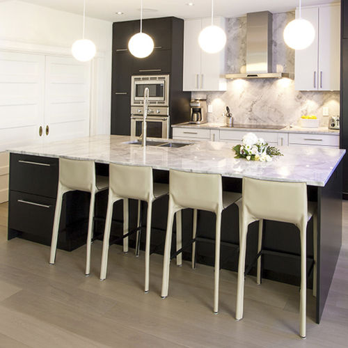 Piano di lavoro in quarzo - AYA kitchens - da cucina / multicolore / con bordi quadrati