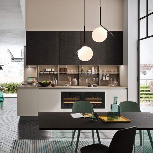 Cucina contemporanea - I Naturali - Ar-Tre - impiallacciata in legno / in vetro / in Fenix NTM