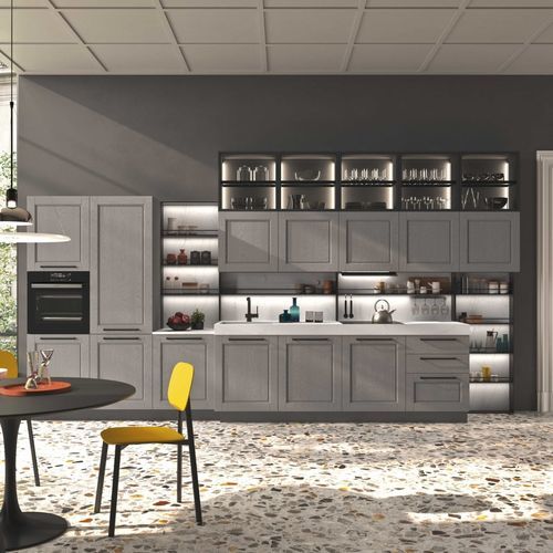 Cucina contemporanea - Cloe - Ar-Tre - impiallacciata in legno / in legno massiccio / in frassino