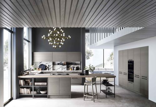 Cucina contemporanea - Zoe - Ar-Tre - in legno massiccio / con isola / di misura media
